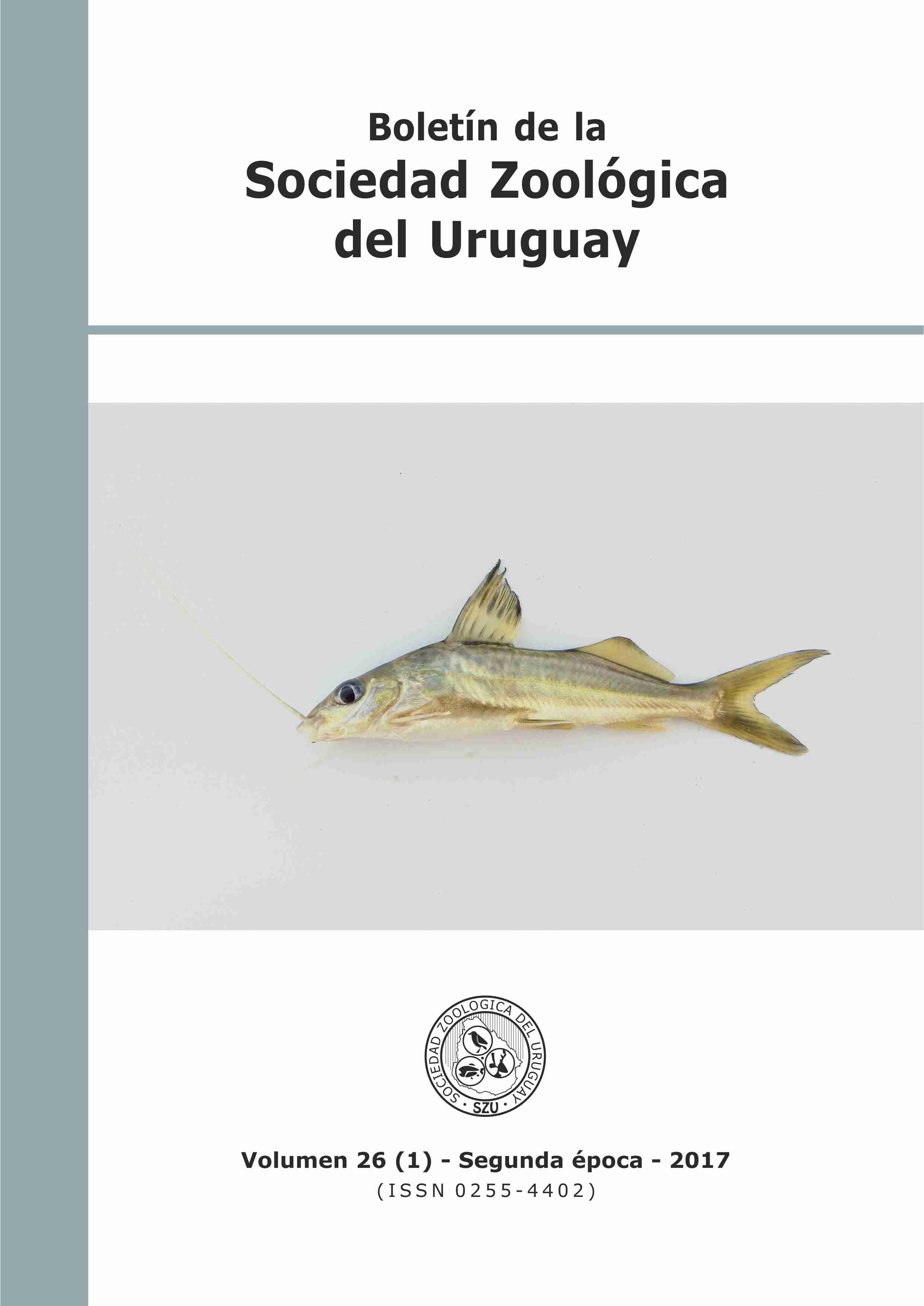 					Ver Vol. 26 Núm. 1-2 (2017): Boletín de la Sociedad Zoológica del Uruguay
				